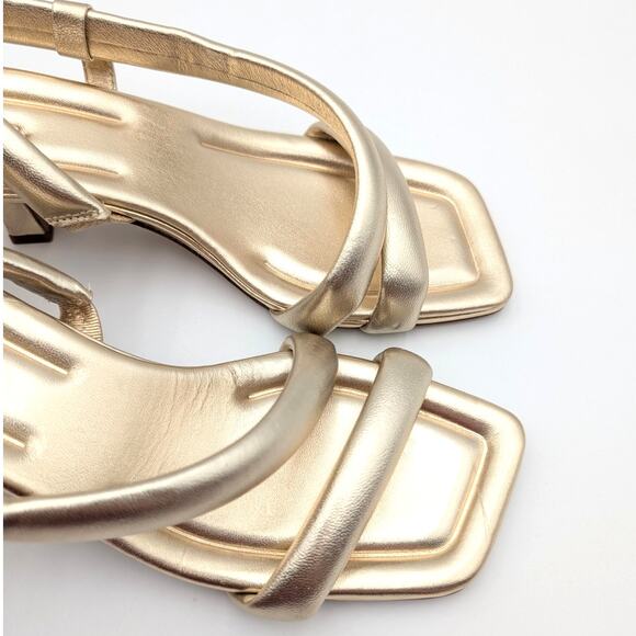 Vince Coline Slingback Padded Leather Sandals Women's Champagne Size US7.5M EU38 - Picture 12 of 12